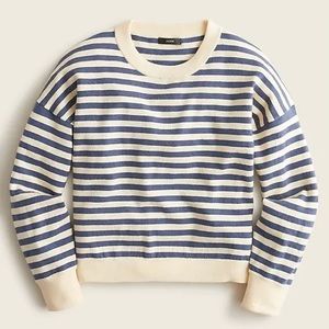 J.Crew striped silk-blend crewneck in size small